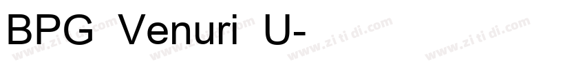 BPG Venuri U字体转换